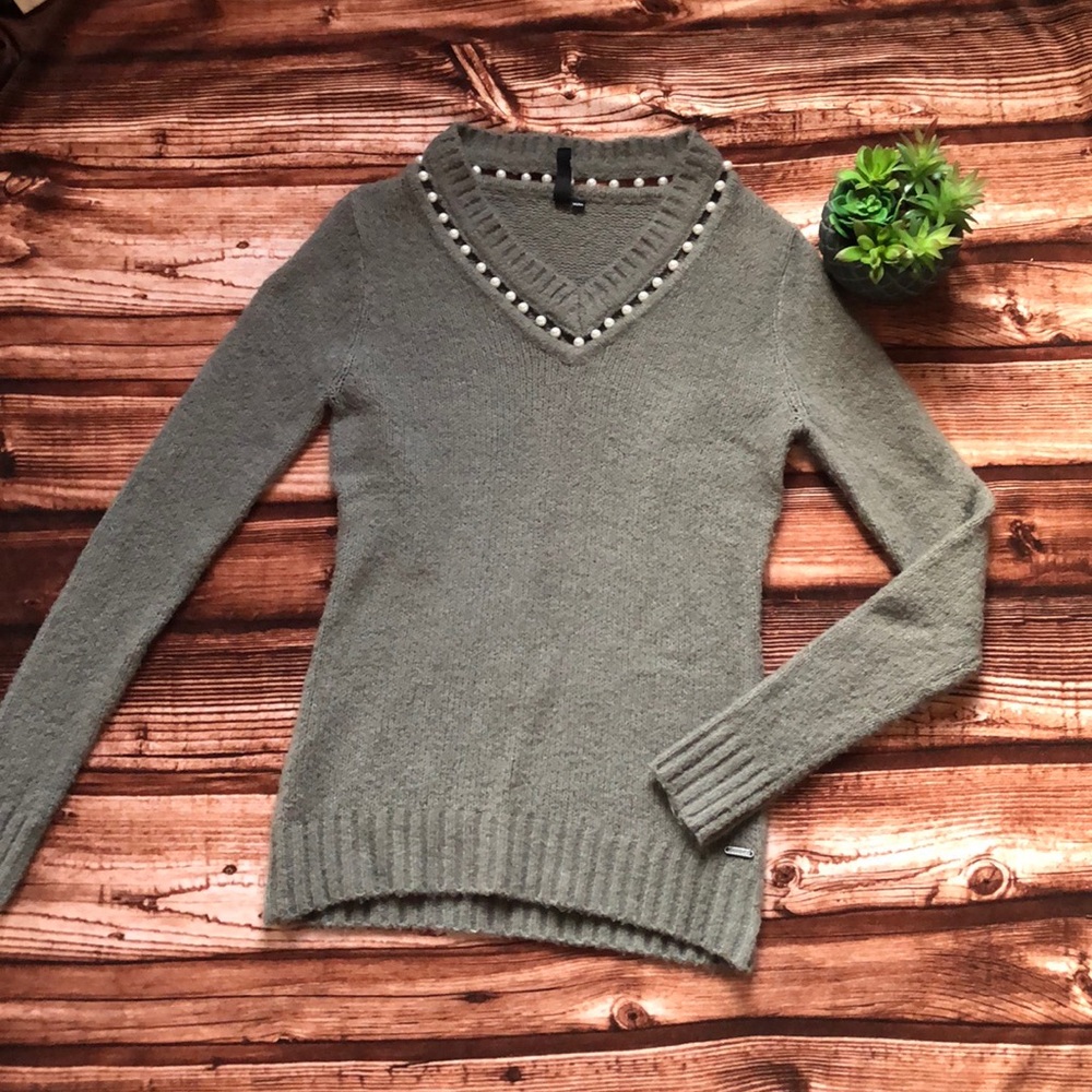 Pearl Neck Sweater